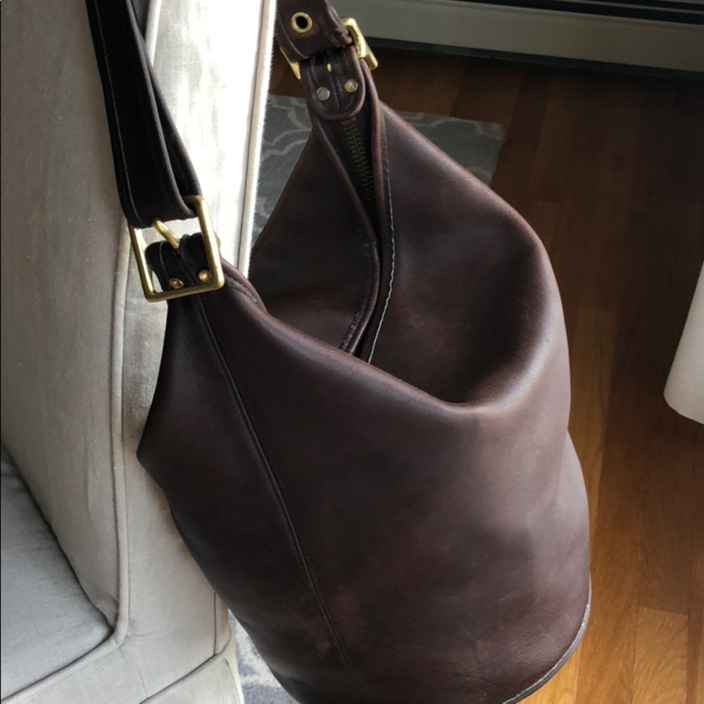 Coach large brown duffle bag